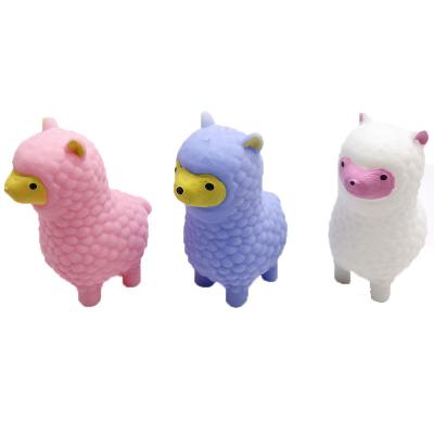 China Flash Toy Soft TPR Plush Led Squeezable Lightweight Unique Animal Llama for sale