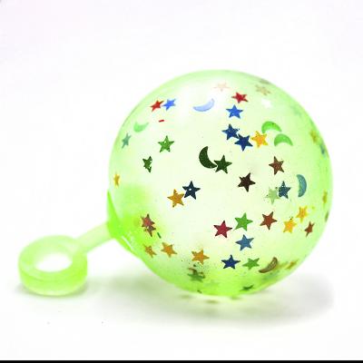 China Eco-Friendly Soft TPR 5.5cm Inflatable Ball With Glitter Squeeze Yo-yo Ball Toy for sale