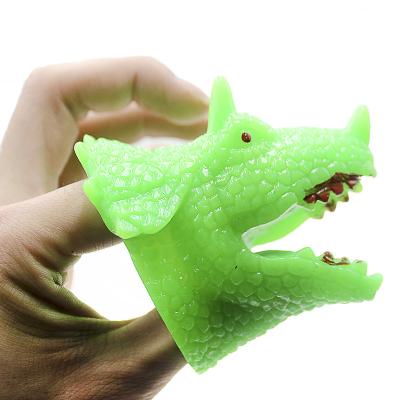 China 2020 Children's Toys Huayi TPR Dinosaurs Finger Puppet Toys Finger Puppets For Children for sale