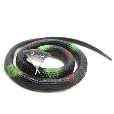 China 60cm Long Eco-Friendly Realistic Garden Rubber Fake Snake Snakes Fool's Day Halloween Novelty Toy for sale