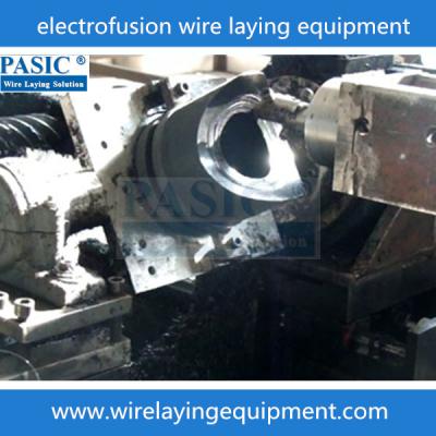 China PASIC CNC  pe fittings wire laying machine for pipe connection electrofusion fittings saddle for sale