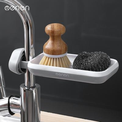 China Traditional Kitchen faucet rack perforation-free new drain basket sink sink storage items rotate for sale