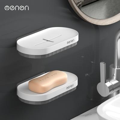 China Modern Non-perforated toilet bathroom wall-mounted or floor drainable multilayer soap box for sale