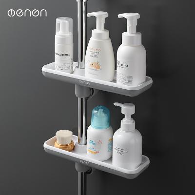 China Perforation-free installation Non-perforating bathroom shower rack New convenient multi-functional bathroom drain nozzle water pipe rack for sale