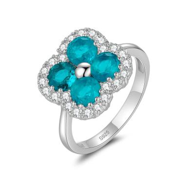 China Fashion New Arrival 925 Sterling Silver Lucky Flower Ring TRENDY Jewelry for sale