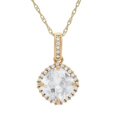 China Beautiful 925 Sterling Silver 18KT Gold Plating Elegant Solid Moissanite Pendant Necklace for sale