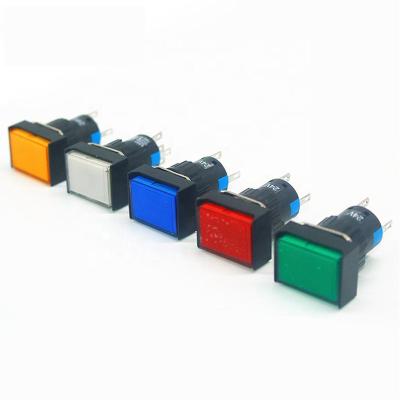 China 16MM 5 Pin 1NO1NC Latching / Momentary Push Button Switches With 5V 12V 24V 220V LED Illuminated 16mm for sale