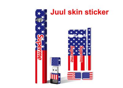 China Professional custom printed 3M adhesive material Juul skin with 2.5D bump feel as for protection sticker for sale