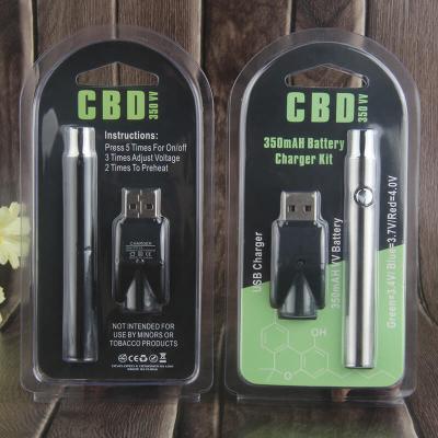 China CBD Oil Cartridge Integrated Ceramic Coil with 400mAh USB charger variable voltage vape pen for sale