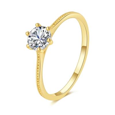 China FASHIONABLE Moissanite Ring Women Customized Wedding Engagement Rings Gold Design 18K Jewelry Supplier for sale