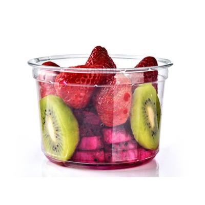 China Hot Sale 16oz Disposable Salad Eco-Friendly Bowl Clear PET Plastic Dessert Cup for sale