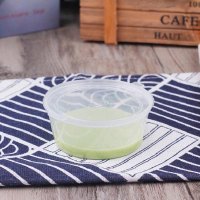 China Eco - Friendly Disposable Clear Sauce Cup 3oz / 60ml Food Sauce Small Chili Sauce Cups To Go for sale