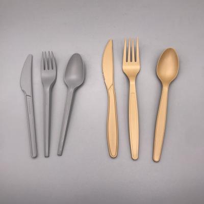 China Biodegradable Biodegradable Knife Spoon Fork Portable Tableware Biodegradable Cpla Cutlery For Canteen for sale