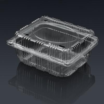 China Transparent Disposable PET Clamshell Packaging Boxes Clear Fruit Plastic Blister Container for sale