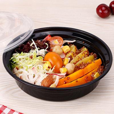 China Food Grade/Microwavable Round Disposable Food Bowl Containers Wholesale Microwavable Microwavable Food Box Safe Plastic Container for sale