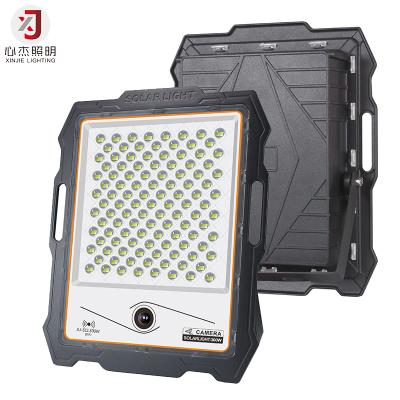 China Solar security led flood light lamp with wifi camera 300W radar motiono sensor floodlight for sale