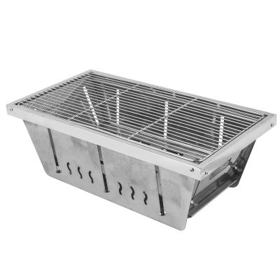 China Hot Sale Outdoor Camping Picnic Reusable BBQ Grill Folding Stainless Steel Grill for sale