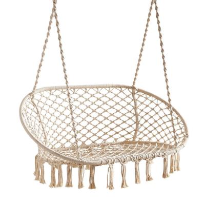 China Modern Outdoor Hanging Hammock Porch Swing Hammock Chair With Cotton Rope Netting for sale