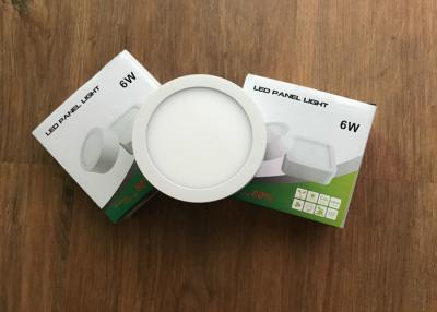 China 90mm Led Round Flat Panel Light , 6w 600lm Led Surface Panel Light 3000k for sale