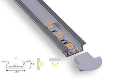 China Frosted Cover Led Aluminum Profile 2 Meter Length Ip65 Recessed Mounted for sale