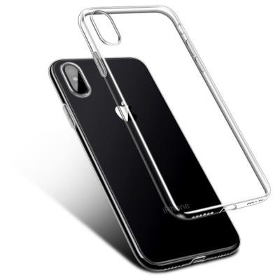 China Transparent Ultra Thin Soft Silicone TPU Mobile Phone Case Cover For iPhone X XS/XS Plus for sale