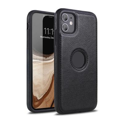 China Leather phone case for iphone 11 2 in 1 luxury quilting back cover pu leather and tpu phone case for iphone 6 7 8 11 pro max with logo for sale