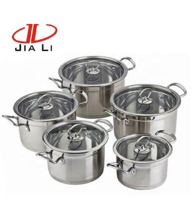 China Wholesale Sustainable Right Angle Shape Kitchen Cooking Pot Stainless Steel Cookware Set for sale