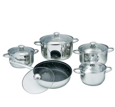 China Sustainable New Style Stainless Steel Pot Cookware Kitchenware In Stock Cookware Sets for sale