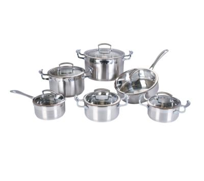 China Sustainable Kitchen Cookware Stainless Steel Utensil Cook Ware Sets Suitable For All Cooking for sale