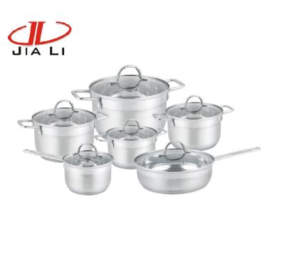 China Sustainable Kitchen Cookware High Quality Stainless Steel Cookware Sets Cooking Pots for sale