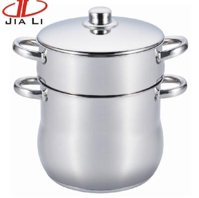 China Sustainable High Quality Non-Stick Cookware Sets Pots Cooking Stainless Steel Steamer Couscous Pot for sale