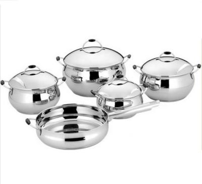 China Apple shape stainless steel cookware set cocina cocina utensilios nonstick viable conjuntos (JL-A0901) for sale