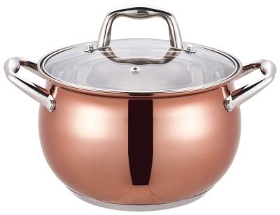 China New Style Stainless Steel Cooper Color Viable Shape Potato Makers Chinese Cookware for sale