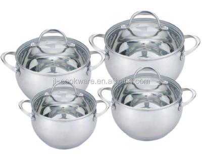 China Sustainable high quality stainless steel apple shape cutting edge cookware set for sale