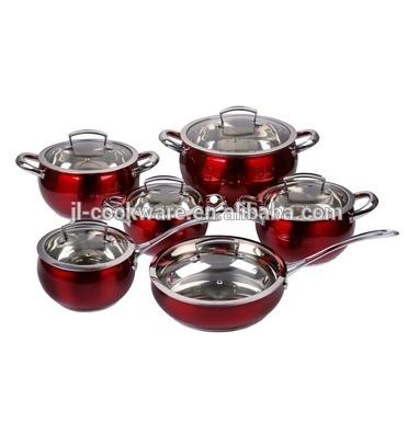 China 12Pcs Sustainable Stainless Steel Apple Shape Dining Cookware Sets for sale