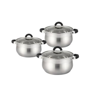 China Sustainable Big Belly Shape Stainless Steel Casserole New Style Best Popular Selling for sale