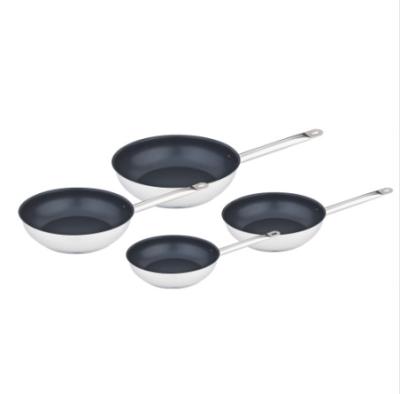 China Viable High Quality Stainless Steel Frying Pan Stainless Steel Handle Stainless Steel Cookware Sets for sale