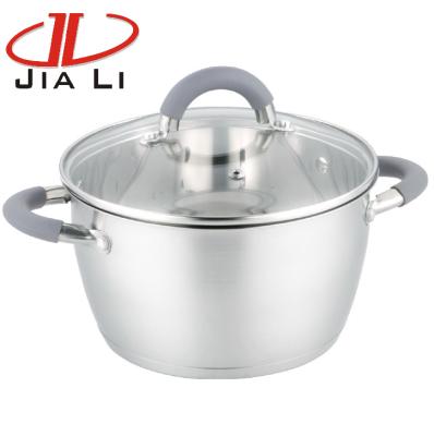 China Sustainable Kitchen Pot Cooker Cassers Set Casserole Food Serving Stainless Steel for sale