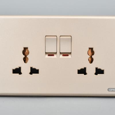 China House 86 Wall Switch Socket with American, British, European, Russian, Italian, French, Germany, GB Standard for sale