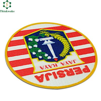 China High Quality Washable Apparel Team Football Club 3D Iron On Custom Design Badge OEM TPU Heat Press Patches for sale