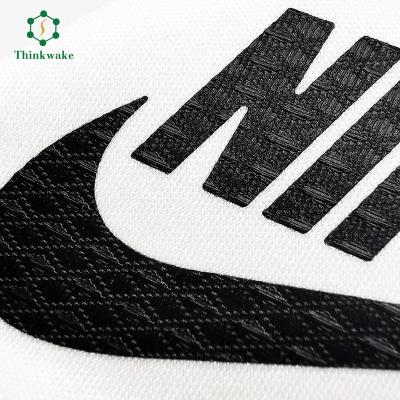 China Custom Washable Customizable OEM Garment Label Supplier Custom 3D Logo Raised Heat Transfer Rubber Garment Clothing Label for sale