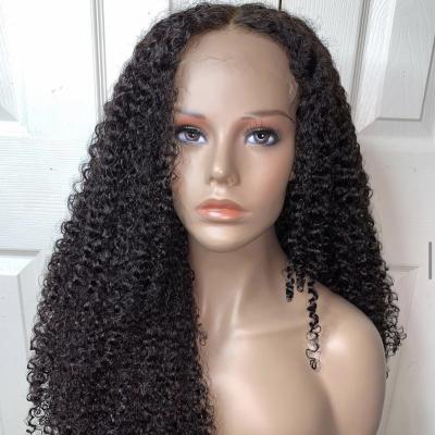 China Kinky Curly Kinky Curly Lace Front Natural Lace Wig Hair Cuticle Aligned Virgin Hair Wigs 4X4 5X5 HD Transparent Lace Closure Wigs for sale