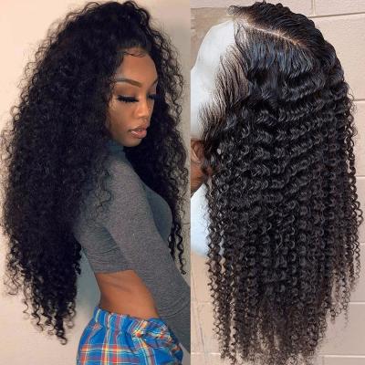 China Silky Straight Wigs Brazilian Wholesale Hair Vendors Wholesale Kinkly Curly Deep Wave Wigs Lace Front 360 Hd Frontal Wig For Black Women for sale