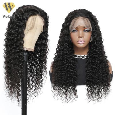 China Deep Wave 13X6 Transparent Deep Wave Human Hair Lace Front Wig Hd Full Lace Wigs Full Hd Raw Cambodian Human Hair Lace Wig Glueless Wigs for sale