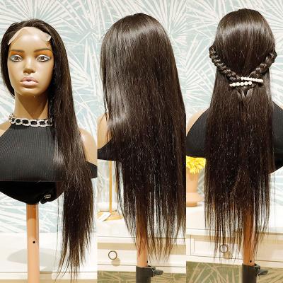 China Wholesale Price Silky Straight Front Lace Wig For Black Women Natural Virgin Hair Color Human Hair for sale