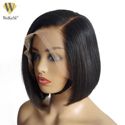 China Brazilian Water Wave Hair Silky Straight Pixie Cut Short Full Lace Braided Wig For Black Women for sale