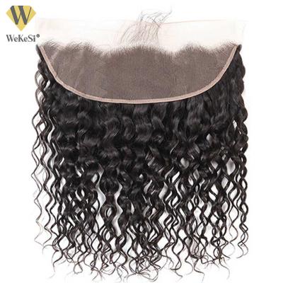 China Wholesale Unprocessed Straight Virgin Filipino Body Wave Deep Curly Hair With Silk Top Low Lace Front Closure for sale