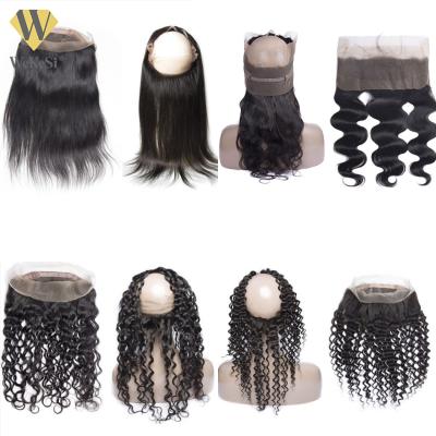 China High Quality Jerry Curl Hot Sale 360 ​​Lace Headband Heavy Density 360 Lace Frontal Closure With Hair Bundles for sale