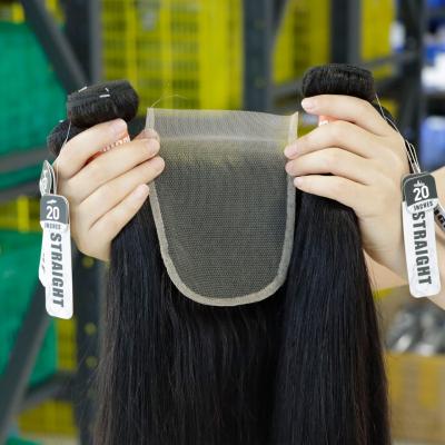 China Silky Straight Wave 16 Inch Raw Indian Remy Hair Extensions And Lace Front Closures From Natural Virgin Silky Straight for sale