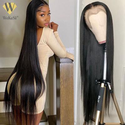 China Jerry Curl 12-40 Inch Pelucas Lace Wigs Seller Full Virgin Remy Human Hair Straight Wigs HD Transparent Swiss Cambodian Long Lace Wig for sale